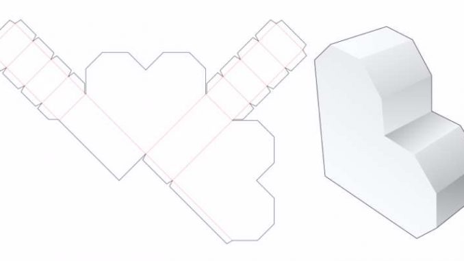Descarga esta plantilla para crear una caja en forma de corazón