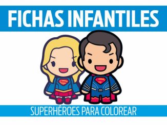 fichas de superhéroes para colorear