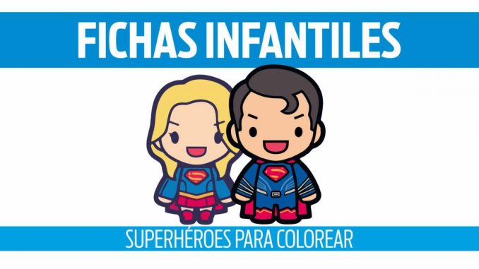 fichas de superhéroes para colorear